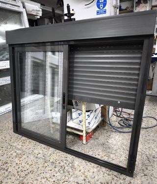 2 Ventanas correderas de aluminio de 165,5 x 135,5