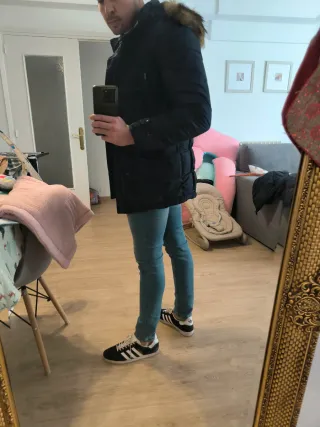 Abrigo Invierno Zara Hombre azul marino