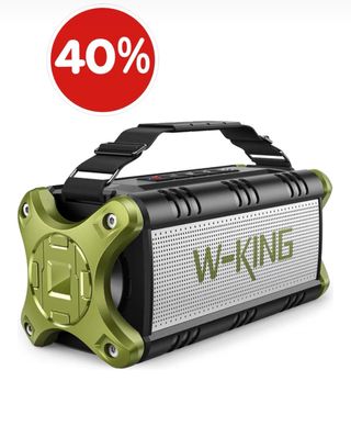 Altavoz Bluetooth W-KING D8 Negro/Verde