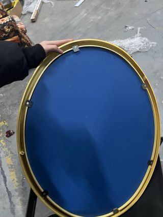 Espejo Ovalado Vintage Marco Dorado