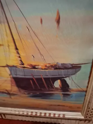 Dos cuadros de barcos