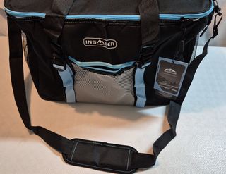 Bolsa Térmica Grande Negra y Azul de 50 litros