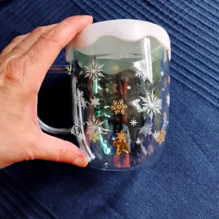 Taza Navideña Árbol de Navidad Vidrio