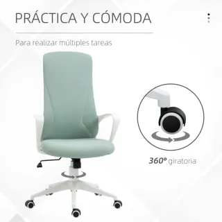 Silla de oficina ergonómica color verde