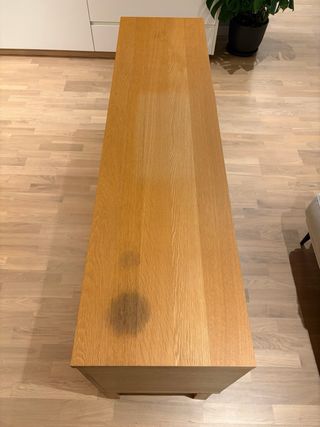 Mueble roble salón TV Ikea