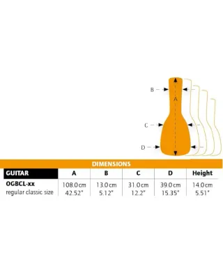 Funda Guitarra Ortega OGBCL-PUJ Morado