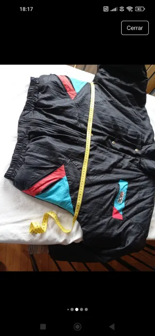 Cazadora vintage plumífero bomber multicolor