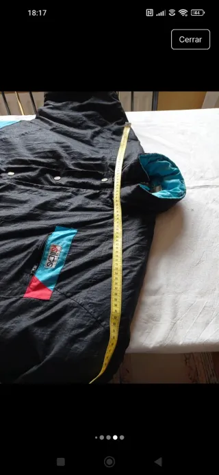 Cazadora vintage plumífero bomber multicolor