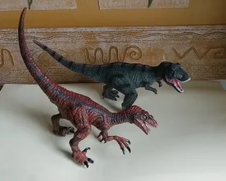2 Dinosaurios Realistas XXL 40cm juguete grande