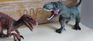 2 Dinosaurios Realistas XXL 40cm juguete grande