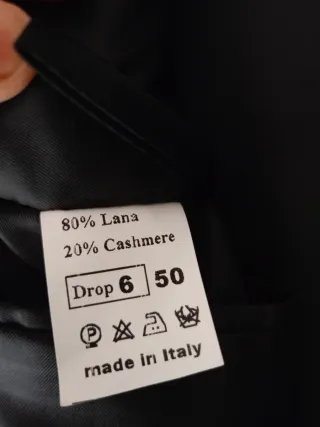 Cappotto uomo Michael David L Lana Cashmere Nero