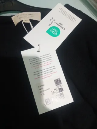 Jersey SÉZANE Paulo negro con botones dorados