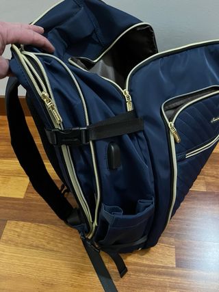 Zaino Lequeen blu e oro