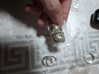 Pendientes aro  plateados