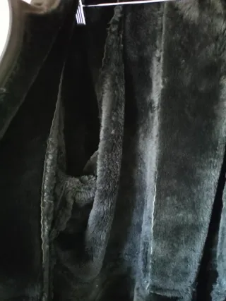 Montone vintage uomo in pelle verde Tg L