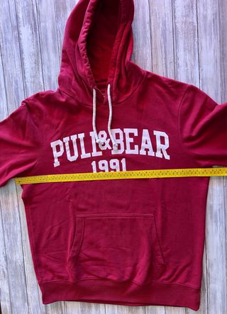 Sudadera Pull&Bear Burdeos Talla M
