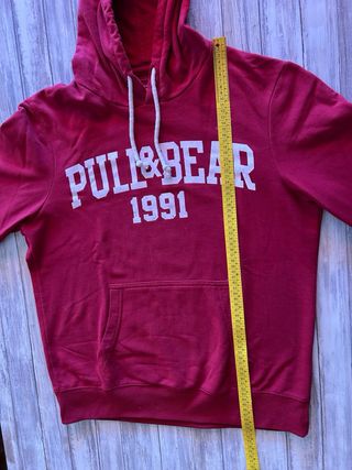 Sudadera Pull&Bear Burdeos Talla M