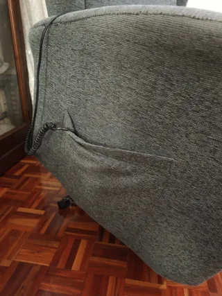 Butaca reclinable alzador gris