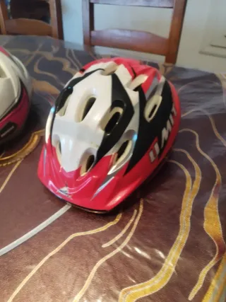 Cascos Bicicleta Rosa y Blanco