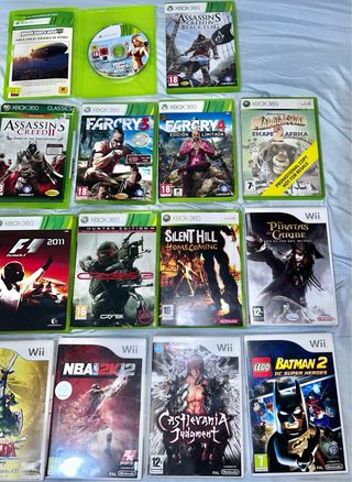 Lote Juegos Wii y Xbox 360