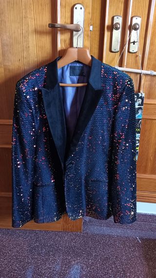 Blazer de lentejuelas multicolor