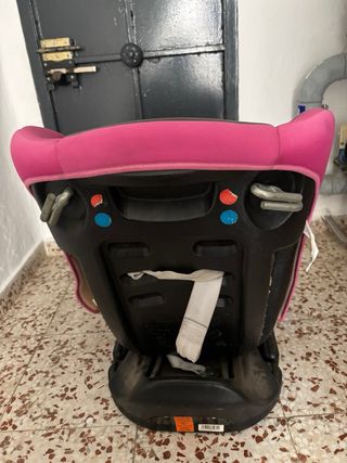 Silla de coche para bebé rosa y gris