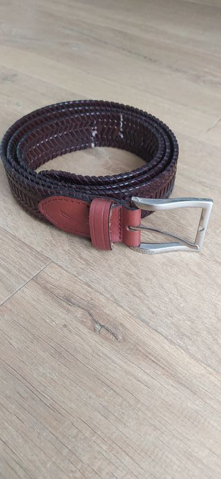 Cinturón Nautica trenzado marrón