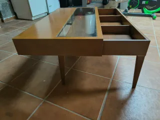 Mesa de centro madera y cristal