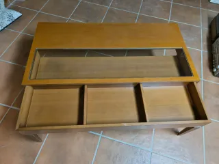 Mesa de centro madera y cristal