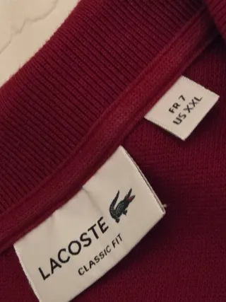 Polo Lacoste Rojo Talla XXL