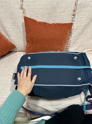 Bolsa de deporte Davidoff azul y gris