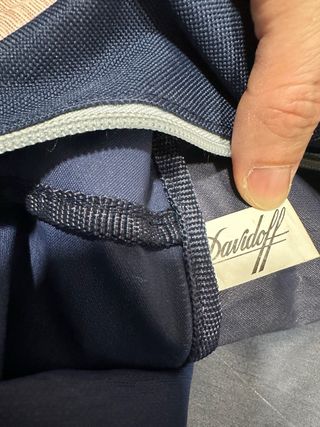 Bolsa de deporte Davidoff azul y gris