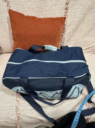 Bolsa de deporte Davidoff azul y gris