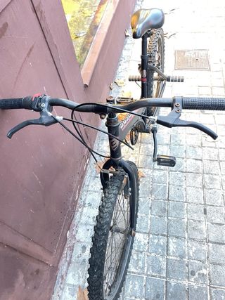 Bici negra con estriberas