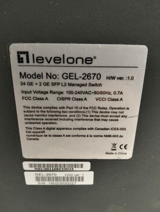 Switch Gestionable L2 GEL-2670 24xGbE + 2xSFP Rack 19"