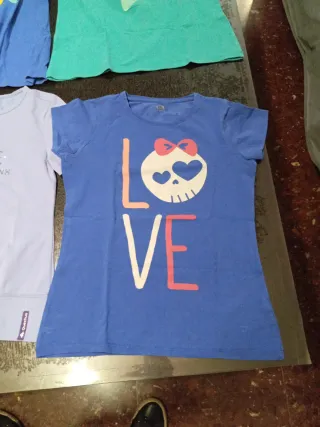 Lote 4 Camisetas Manga Corta Niña talla 12-14