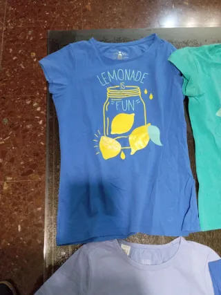 Lote 4 Camisetas Manga Corta Niña talla 12-14