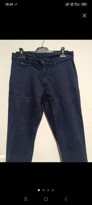 Pantalón de vestir hombre azul