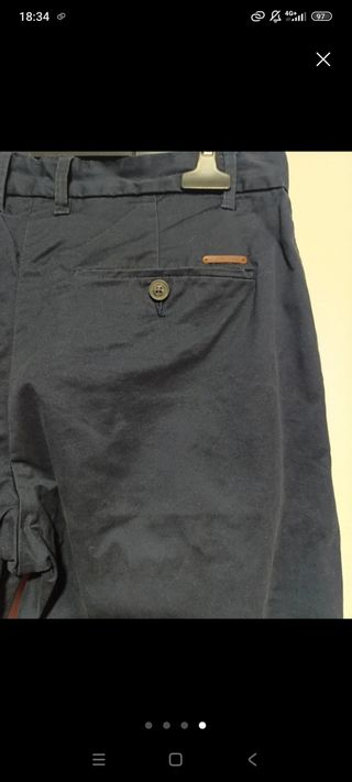 Pantalón de vestir hombre azul