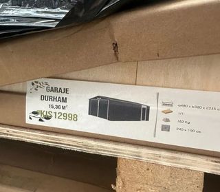 Garaje metálico 15.36 m2 Durham gris