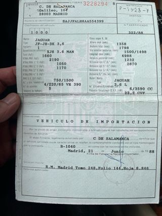Jaguar XJ6 3.6 manual gasolina de 1988