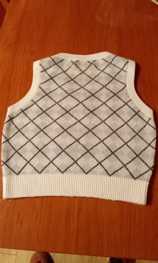 Chaleco Hollister de punto con rombos