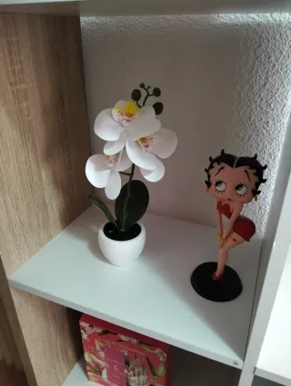 Estantería modular madera y tela