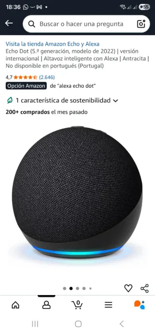 Alexa Echo Dot 5ª Gen Blu/Grigio