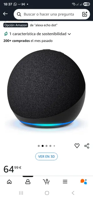 Alexa Echo Dot 5ª Gen Blu/Grigio