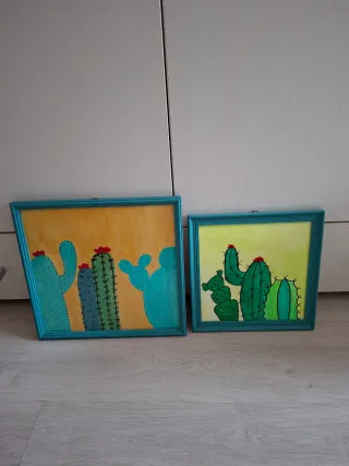 Cuadros cactus lote 15 euros