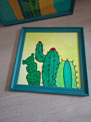 Cuadros cactus lote 15 euros