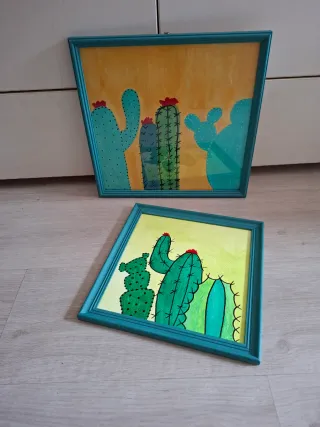 Cuadros cactus lote 15 euros