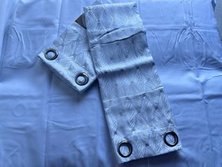 2 Tende Ophelia Coprente 130x275 Bianco/Argento