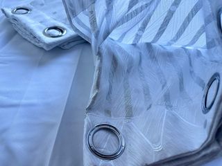 2 Tende Ophelia Coprente 130x275 Bianco/Argento